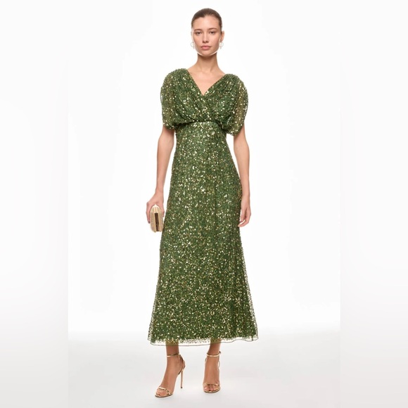Mac Duggal Green Sequin  Gown - Picture 1 of 9